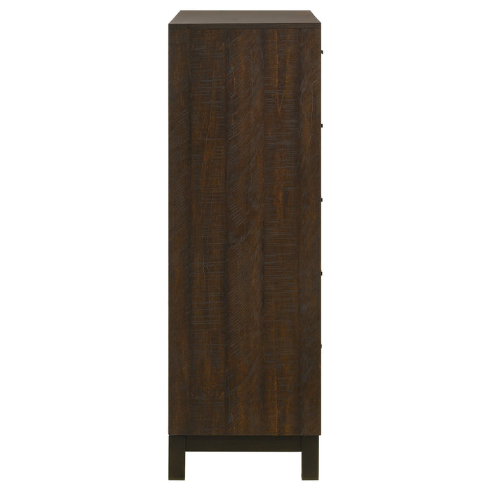 Edmonton 5-drawer Bedroom Chest Rustic Tobacco