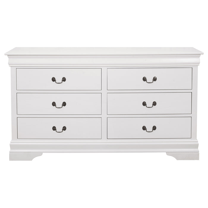 Louis Philippe 5-piece Full Bedroom Set White