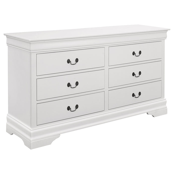 Louis Philippe 5-piece Full Bedroom Set White