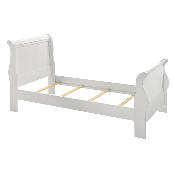 Louis Philippe 5-piece Twin Bedroom Set White