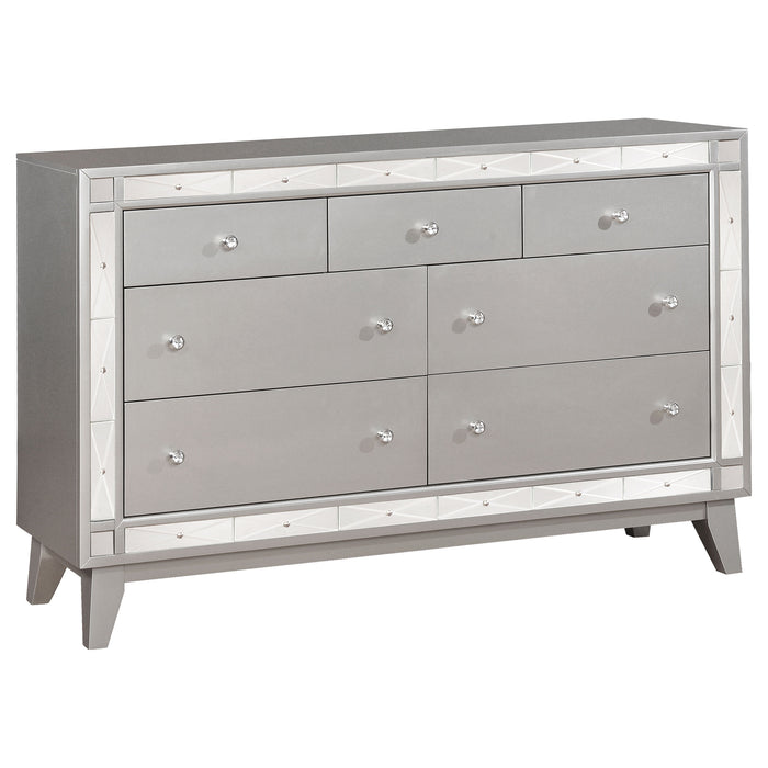 Leighton 7-drawer Dresser Metallic Mercury