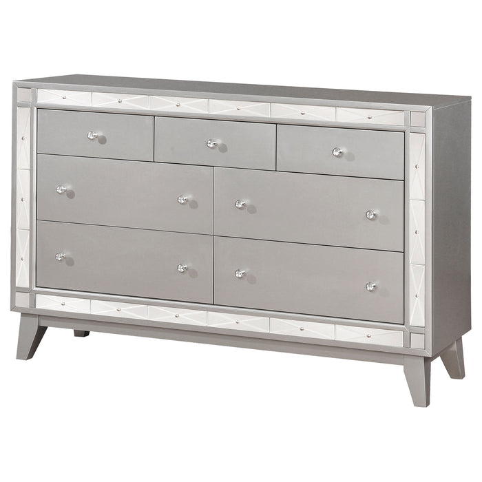 Leighton 7-drawer Dresser Metallic Mercury