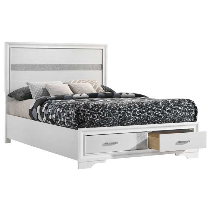 Miranda Wood Full Storage Panel Bed White