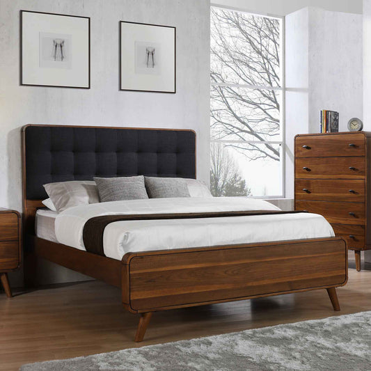 Robyn Wood California King Platform Bed Dark Walnut