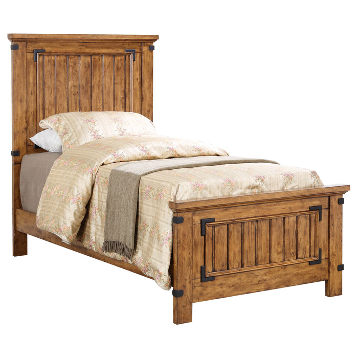 Brenner 4-piece Twin Bedroom Set Rustic Honey