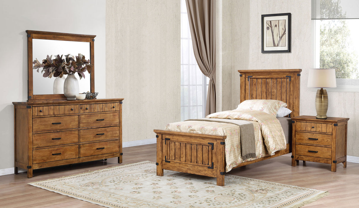 Brenner 4-piece Twin Bedroom Set Rustic Honey