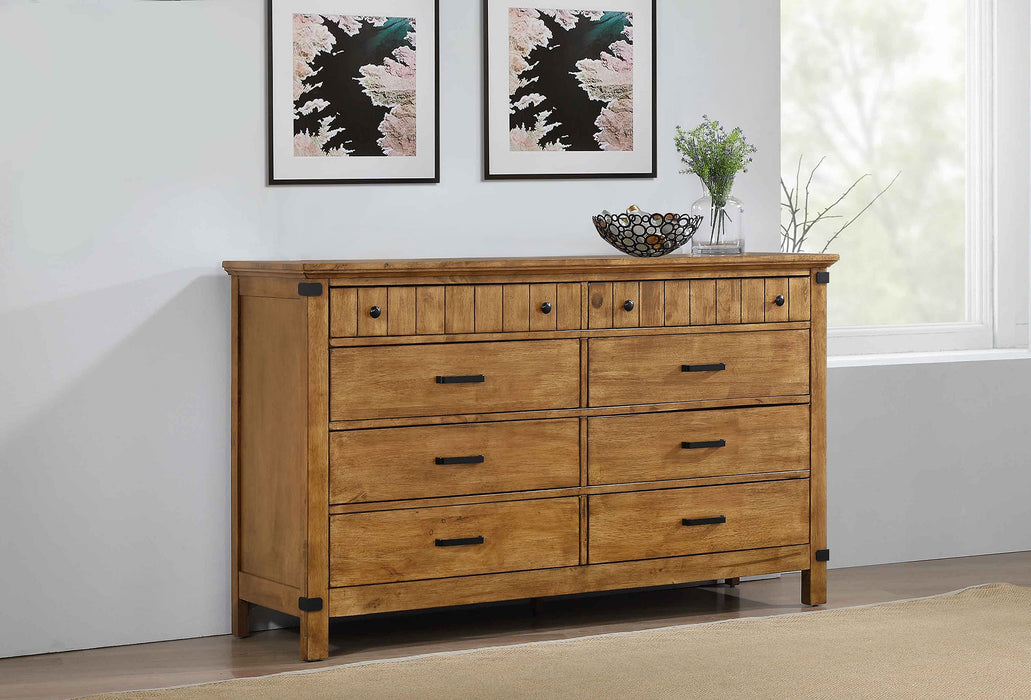 Brenner 8-drawer Dresser Rustic Honey