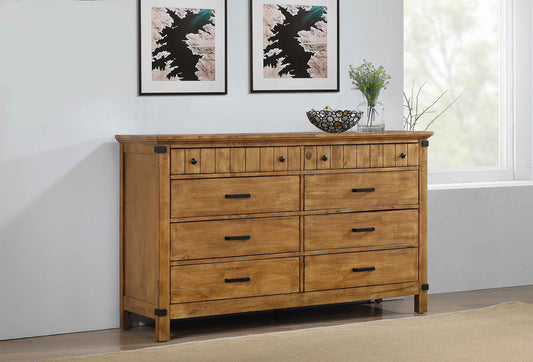 Brenner 8-drawer Dresser Rustic Honey