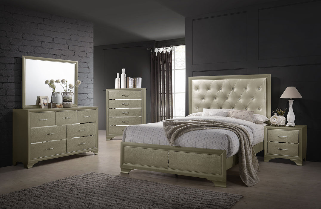 Beaumont 4-piece Queen Bedroom Set Champagne