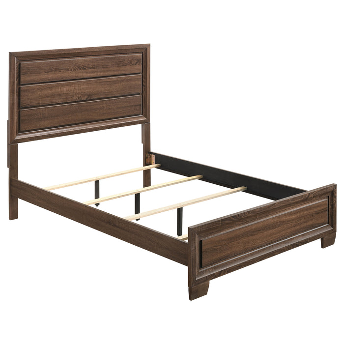 Brandon Wood Eastern King Panel Bed Warm Brown