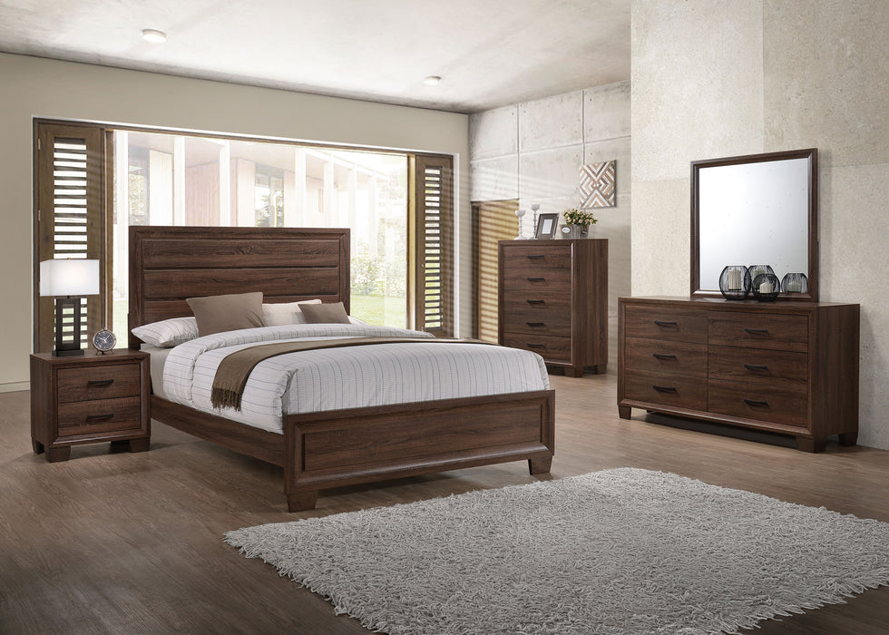 Brandon 5-piece Eastern King Bedroom Set Warm Brown