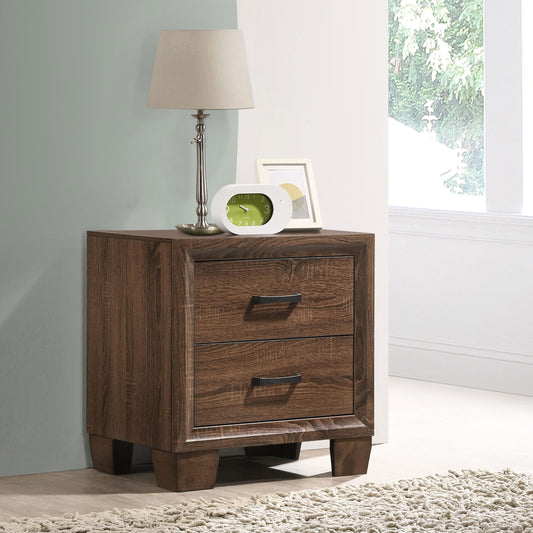 Brandon 2-drawer Nightstand Warm Brown