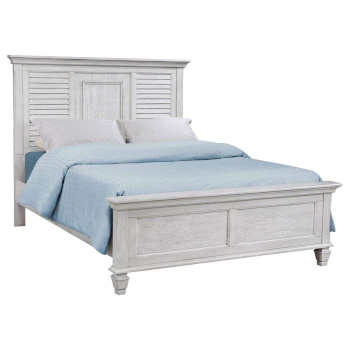 Franco 4-piece California King Bedroom Set Distressed White