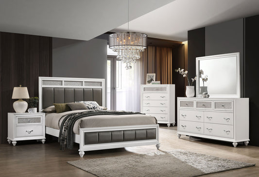 Barzini 5-piece California King Bedroom Set White