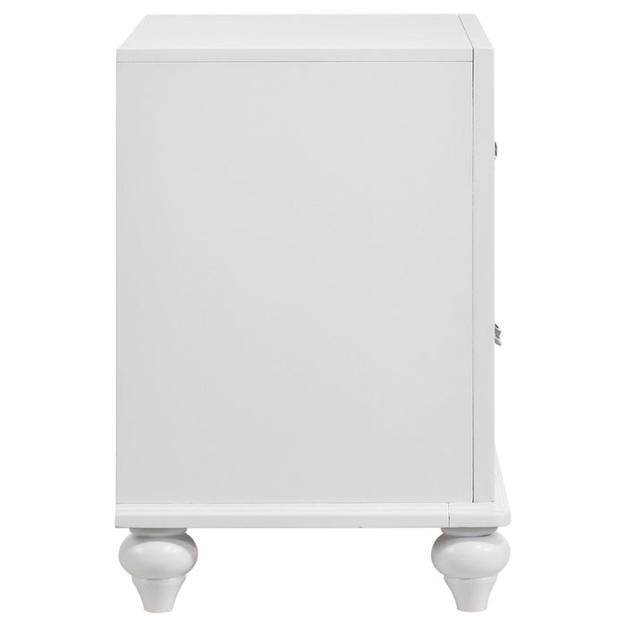 Barzini 2-drawer Nightstand White