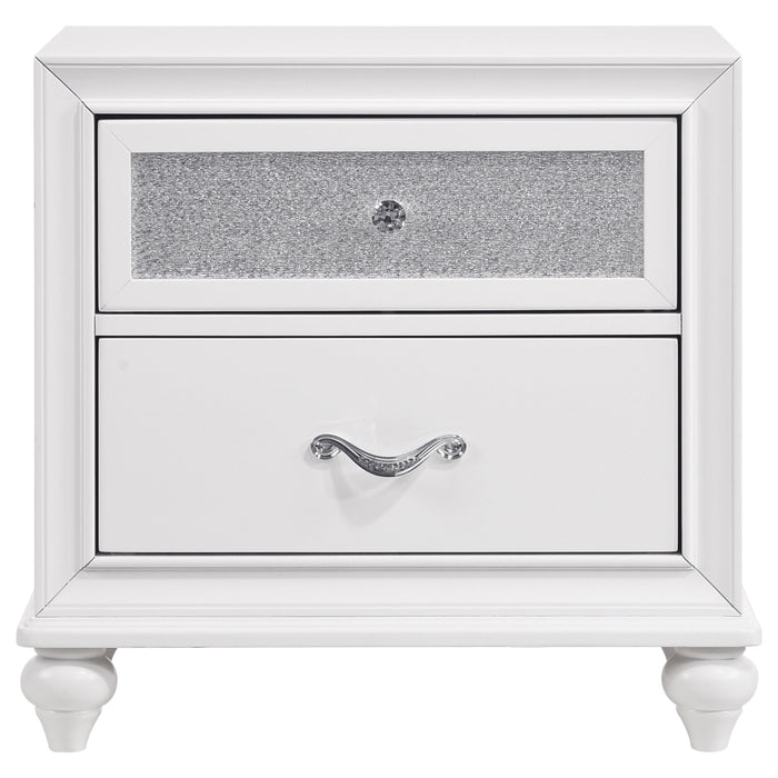 Barzini 2-drawer Nightstand White