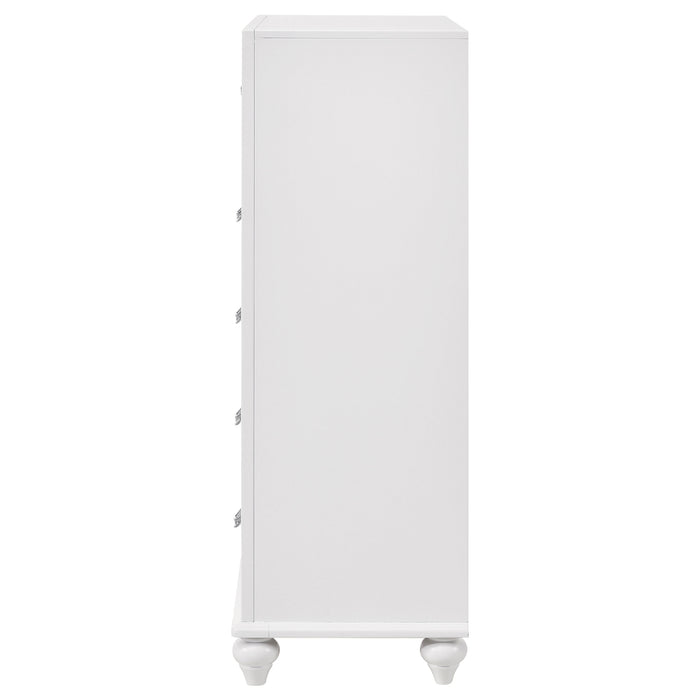 Barzini 5-drawer Bedroom Chest White