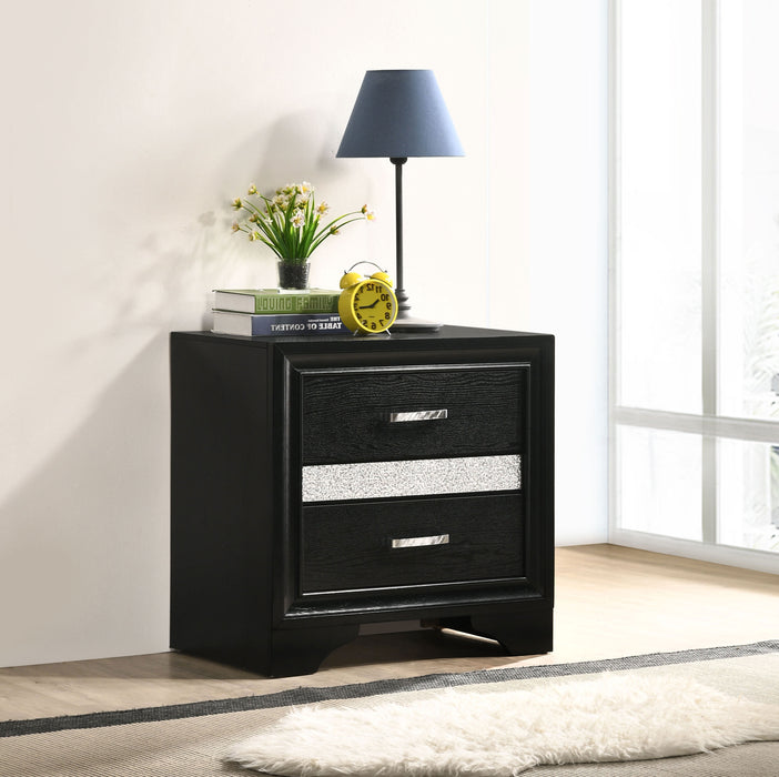 Miranda 2-drawer Nightstand Black