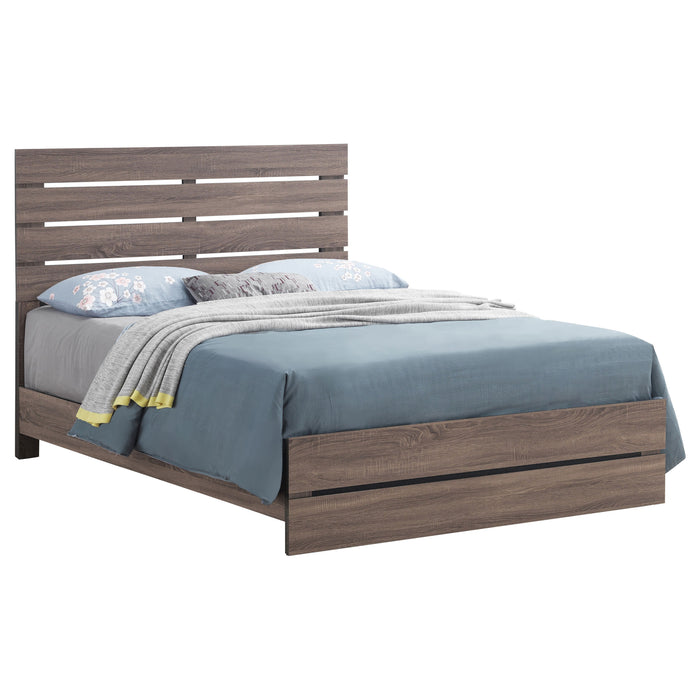 Brantford Wood Queen Panel Bed Barrel Oak