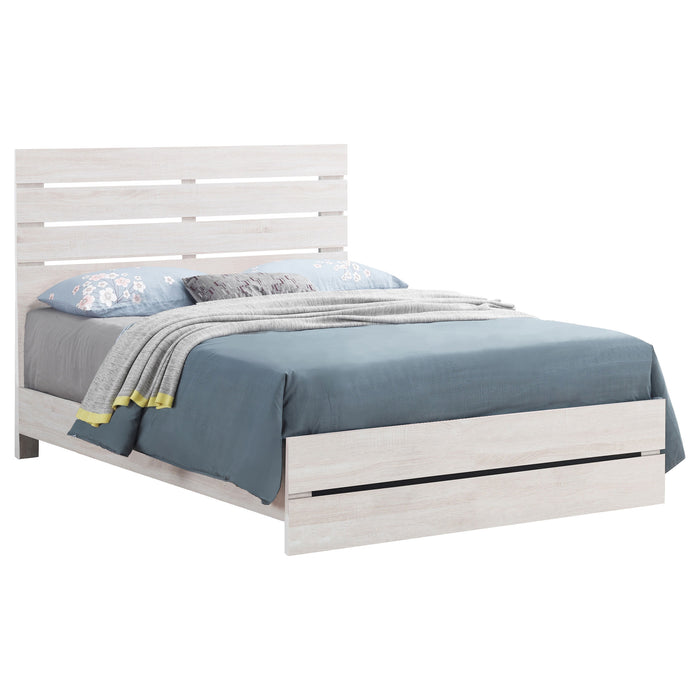 Brantford Wood Eastern King Panel Bed Coastal White