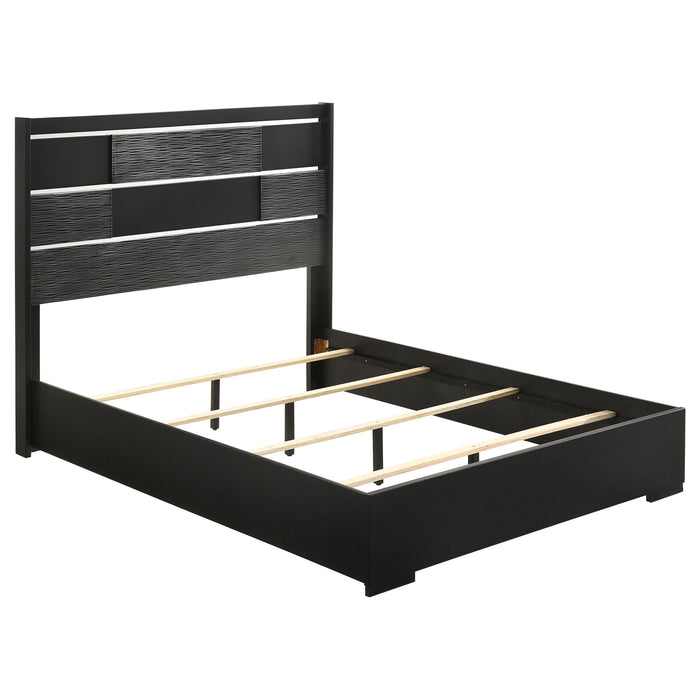 Blacktoft Wood Eastern King Panel Bed Black