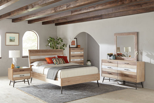 Marlow 4-piece California King Bedroom Set Rough Sawn Multi