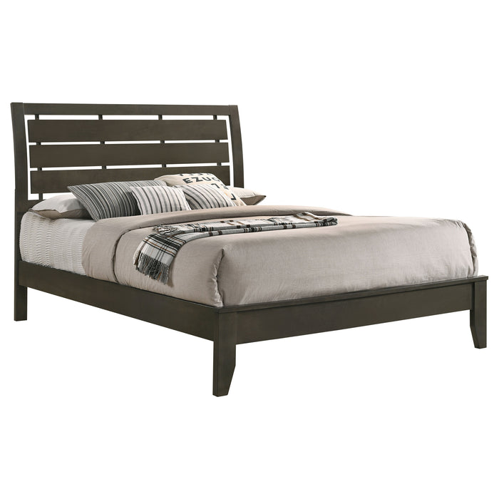 Serenity Wood Queen Panel Bed Mod Grey