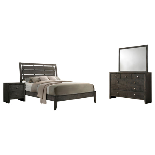 Serenity 4-piece Queen Bedroom Set Mod Grey