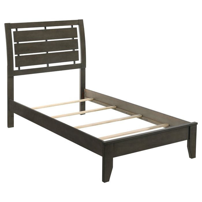 Serenity Wood Twin Panel Bed Mod Grey