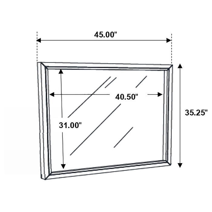 Serenity Dresser Mirror Mod Grey