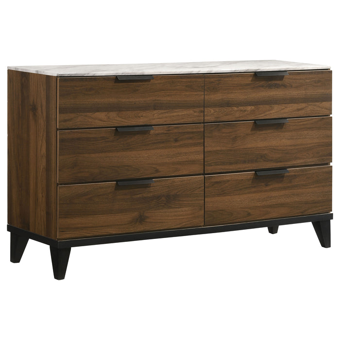 Mays 6-drawer Dresser Walnut