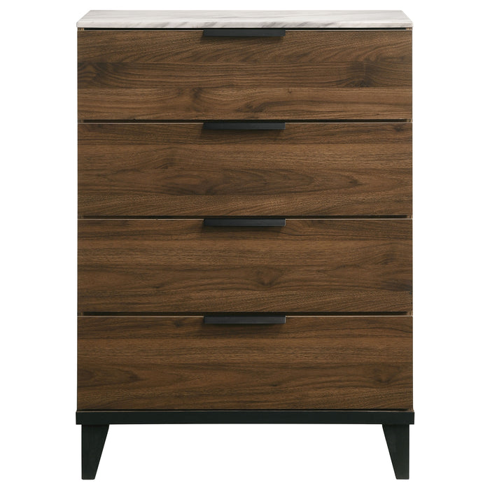 Mays 4-drawer Bedroom Chest Walnut