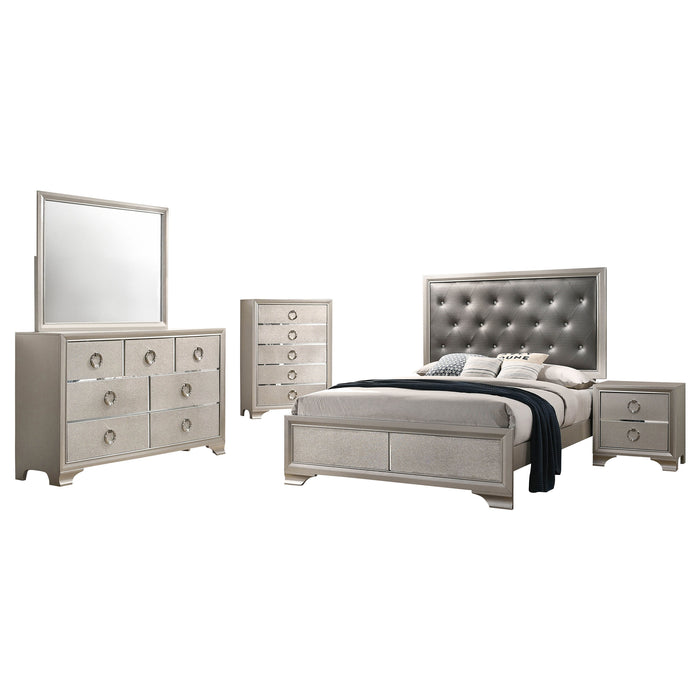 Salford 5-piece Queen Bedroom Set Metallic Sterling