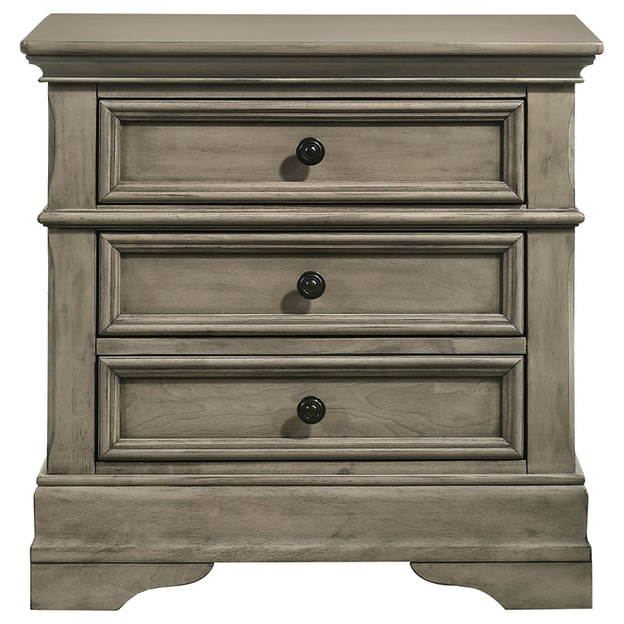 Manchester 3-drawer Nightstand Wheat Brown