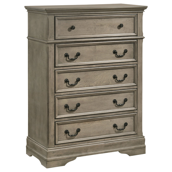 Manchester 5-drawer Bedroom Chest Wheat Brown