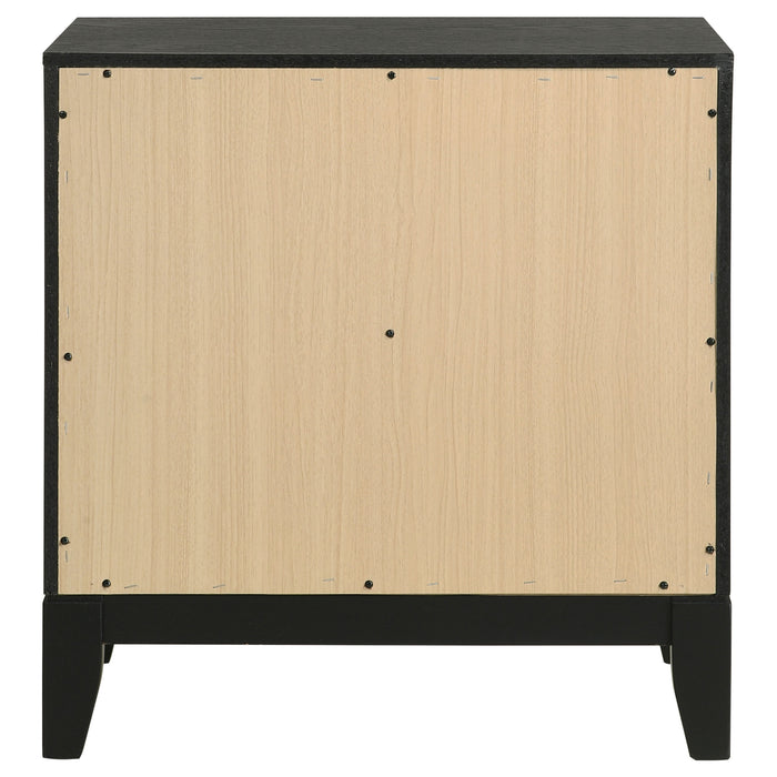 Valencia 2-drawer Nightstand Black