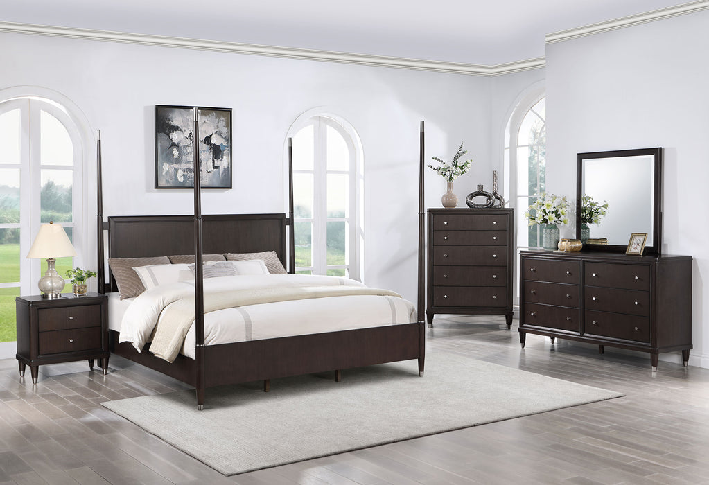 Emberlyn Wood Queen Poster Bed Brown