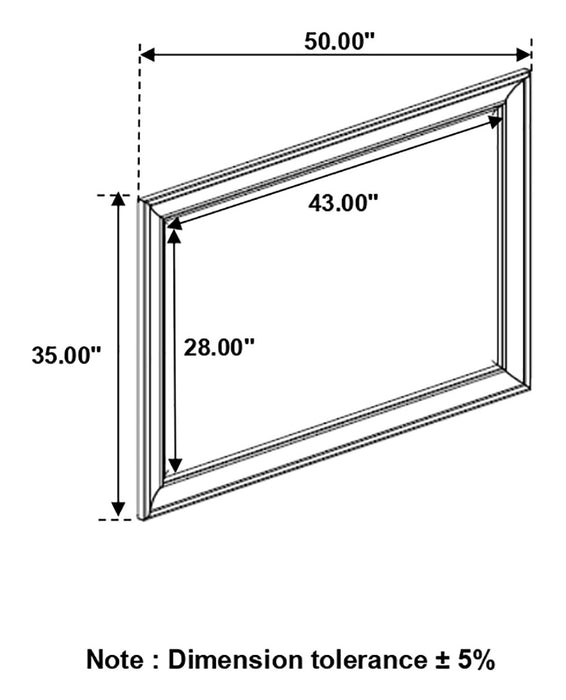 Alderwood Dresser Mirror French Grey