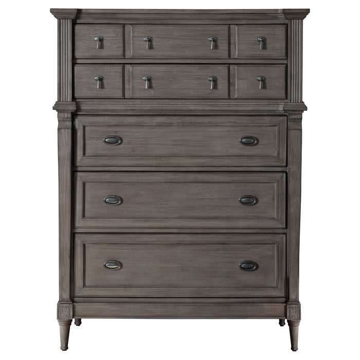 Alderwood 5-drawer Bedroom Chest French Grey