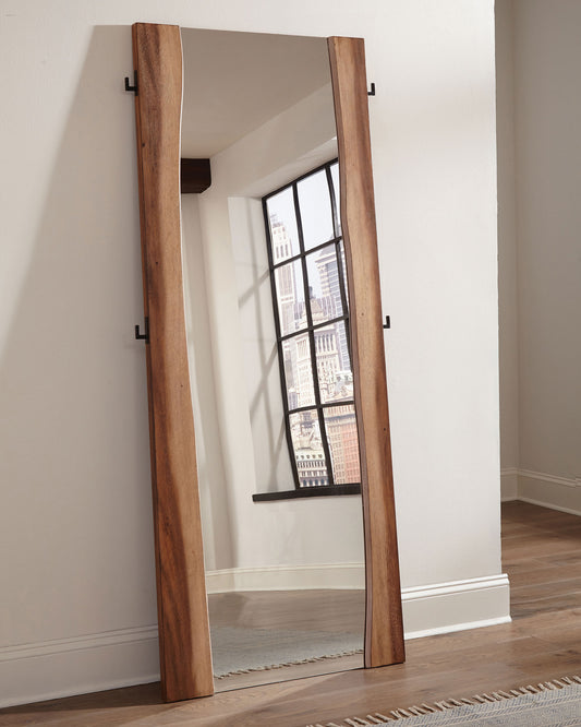 Winslow 31 x 76 Inch Standing Floor Mirror Smokey Walnut