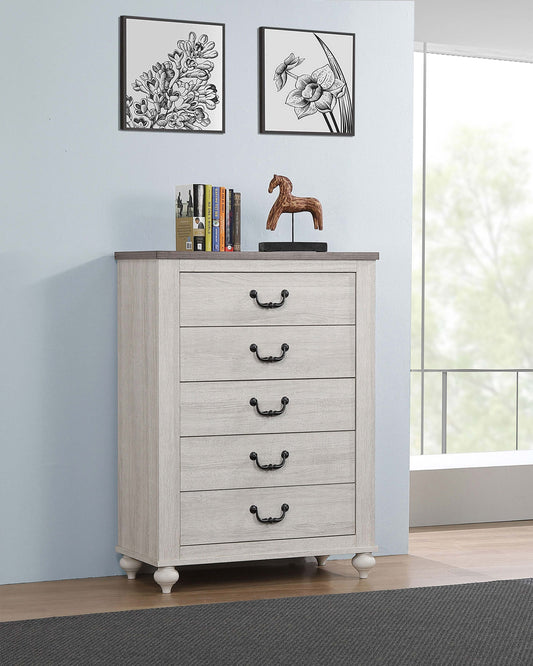 Stillwood 5-drawer Bedroom Chest Vintage Linen