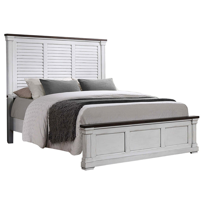 Hillcrest 5-piece Eastern King Bedroom Set Distressed White