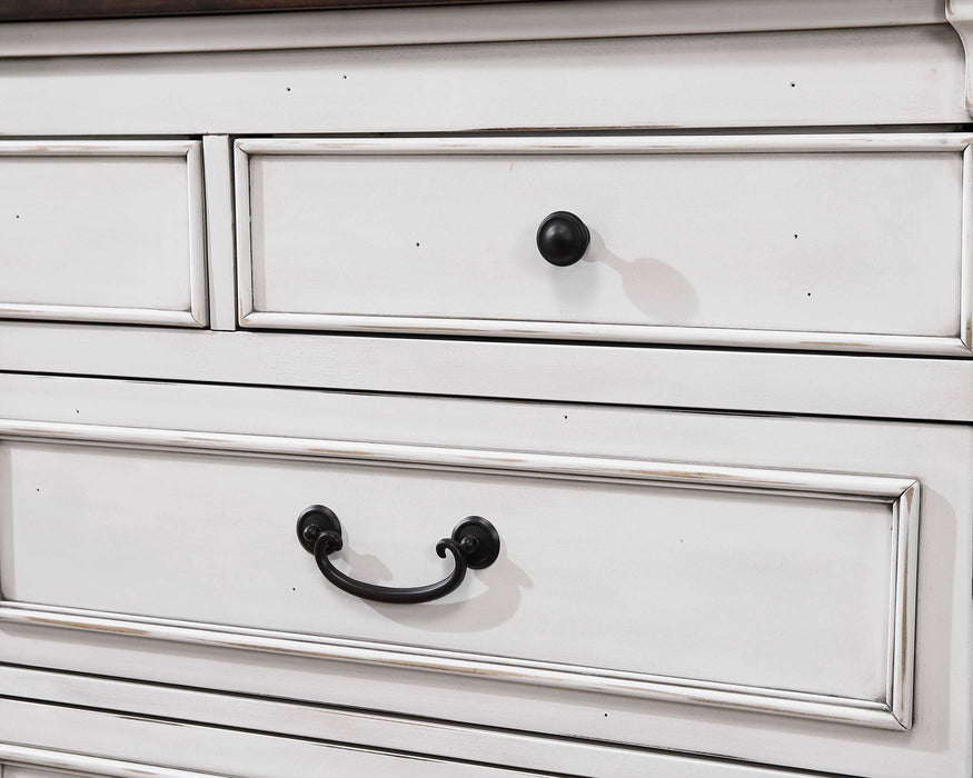 Hillcrest 9-drawer Dresser Distressed White