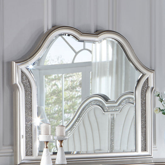 Evangeline Dresser Mirror Silver Oak