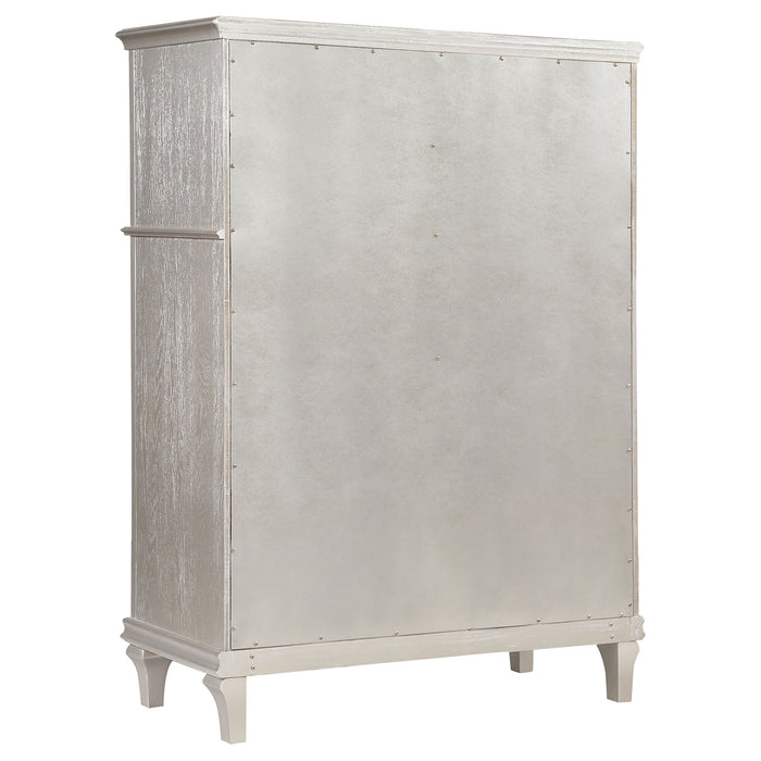 Evangeline 6-drawer Bedroom Chest Silver Oak