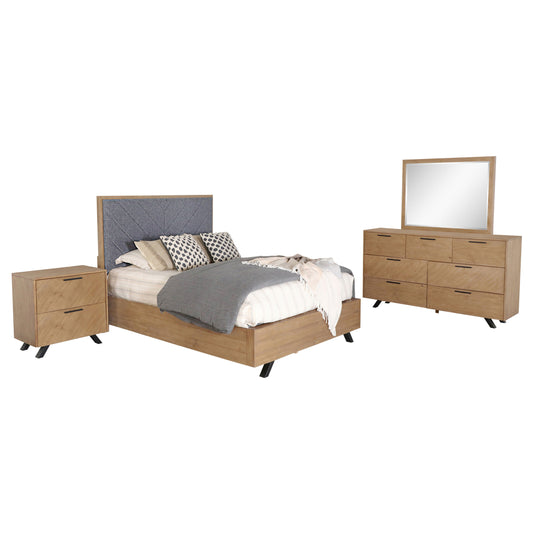 Taylor 4-piece Queen Bedroom Set Light Honey Brown