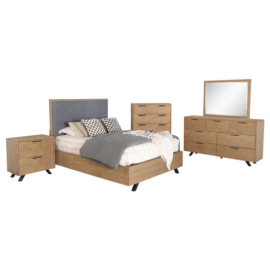 Taylor 5-piece Queen Bedroom Set Light Honey Brown