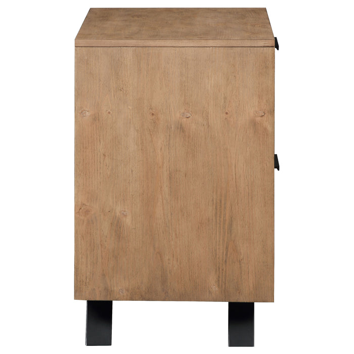 Taylor 2-drawer Nightstand Light Honey Brown