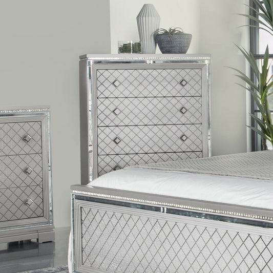 Eleanor 5-drawer Bedroom Chest Metallic Mercury