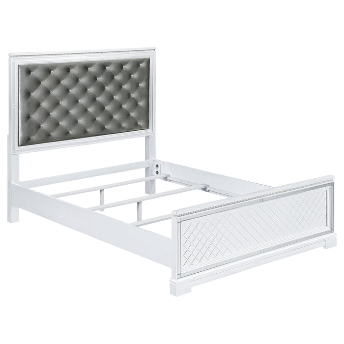 Eleanor Wood Eastern King Panel Bed White